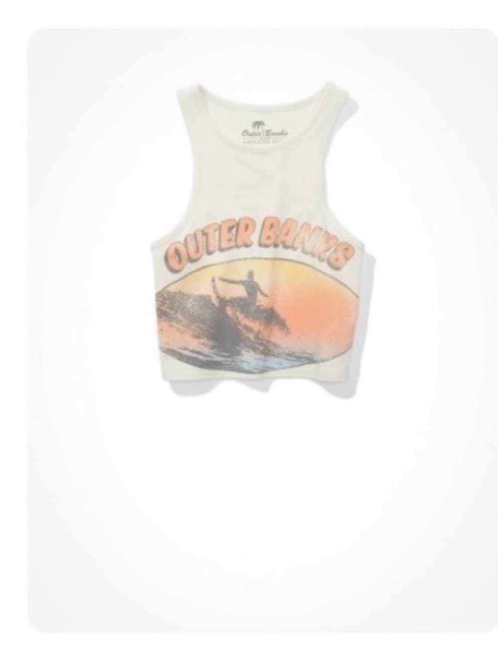 AE × Outer Banks Graphic Tank Top | Outer Banks Graphic Crop Tank Top - Cream